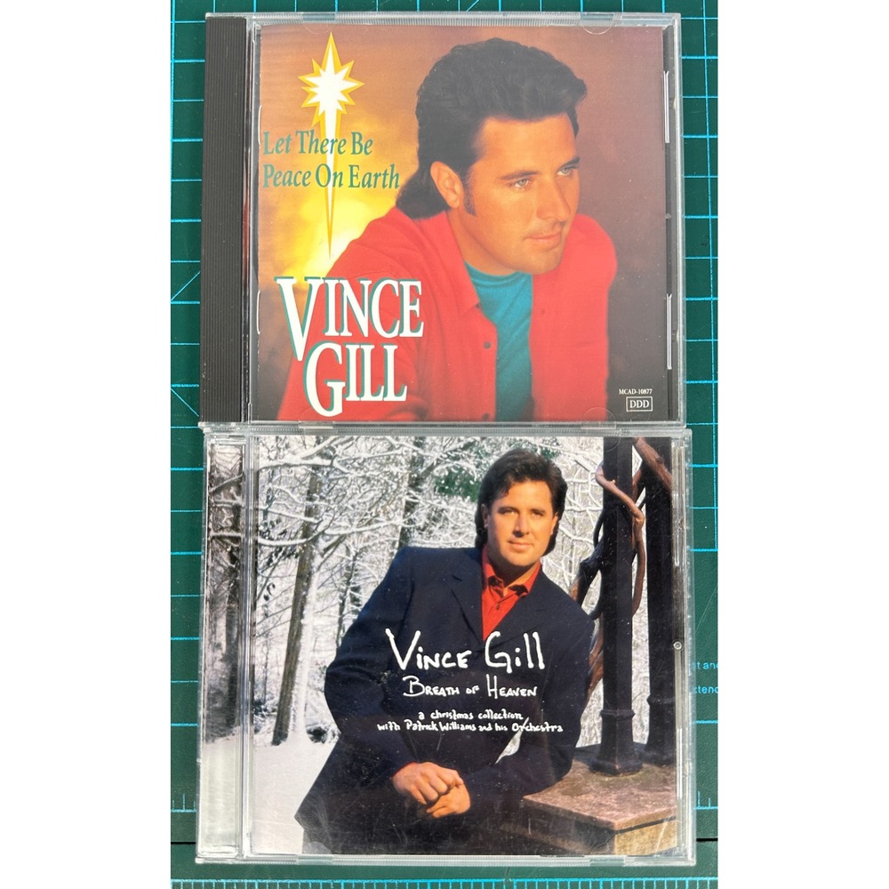 Vince Gill Christmas CD Lot Let There Be Peace On Earth Breath Of Heaven EX CIB